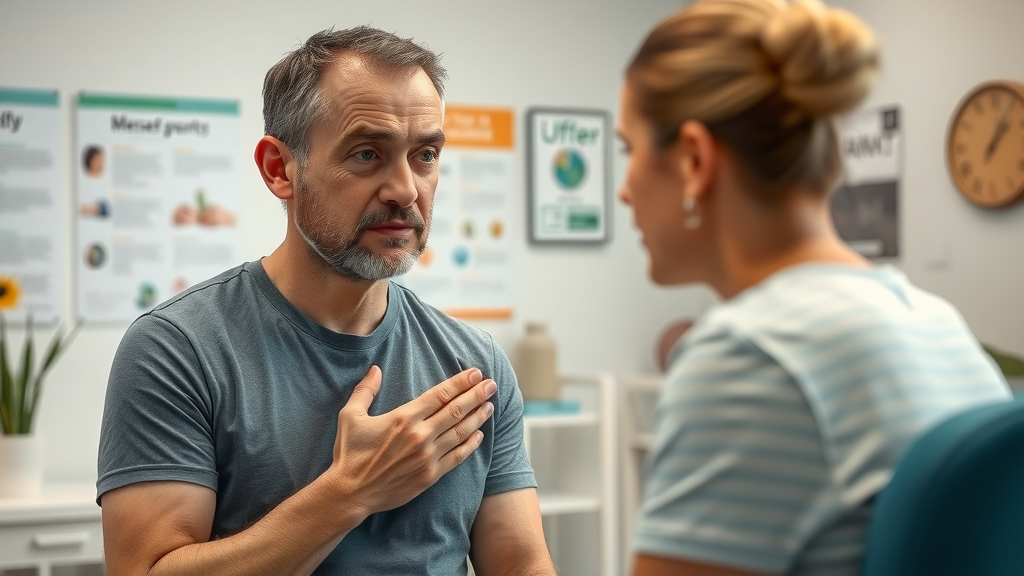 Client consulting with massage therapist about trigger point therapy trends