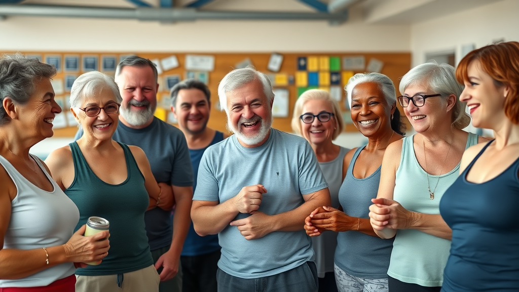 Holistic wellness in fitness: inclusive diverse gym community bonding together