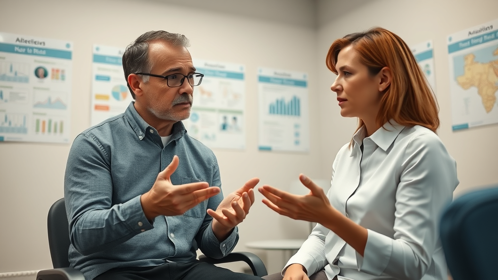 Therapist highlighting key benefits of trigger point therapy trends to attentive client