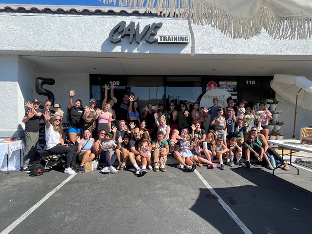 Cave Training community gathered outside the Santa Clarita training facility