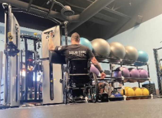 Brian, co-owner of Solid Core Fitness, training in the Murrieta studio
