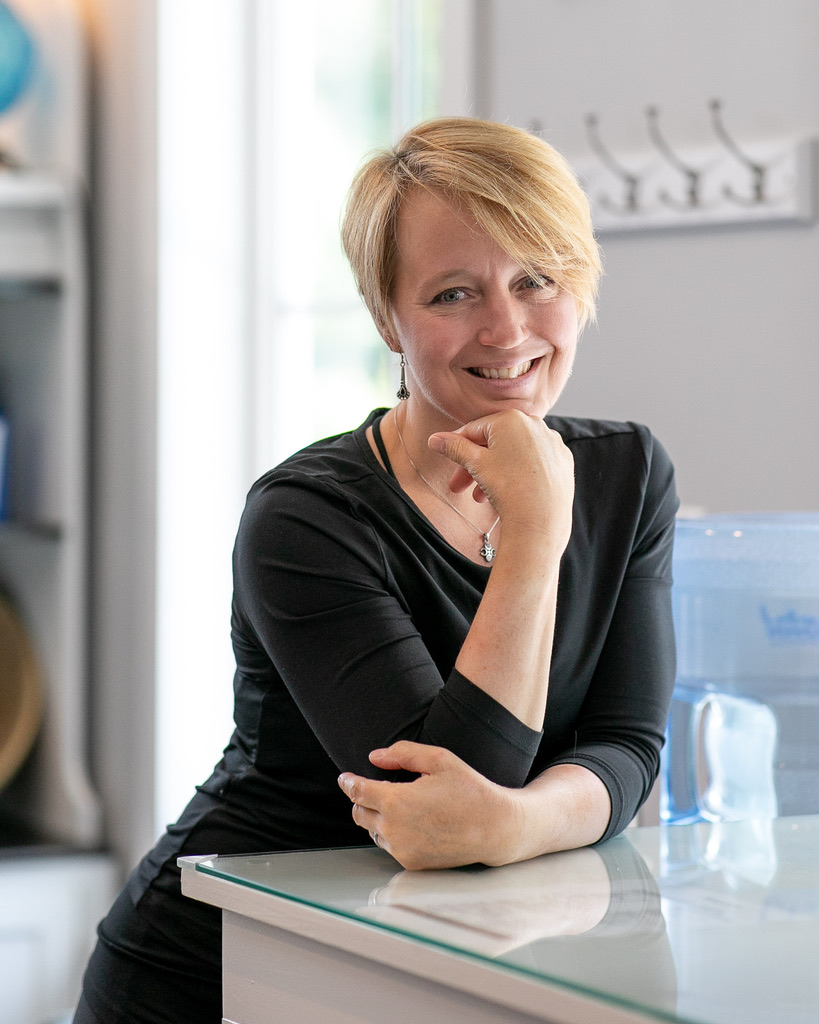 Silja Meier Burns inside Dancing Hammock Pilates & Movement Center in Bluffton, South Carolina