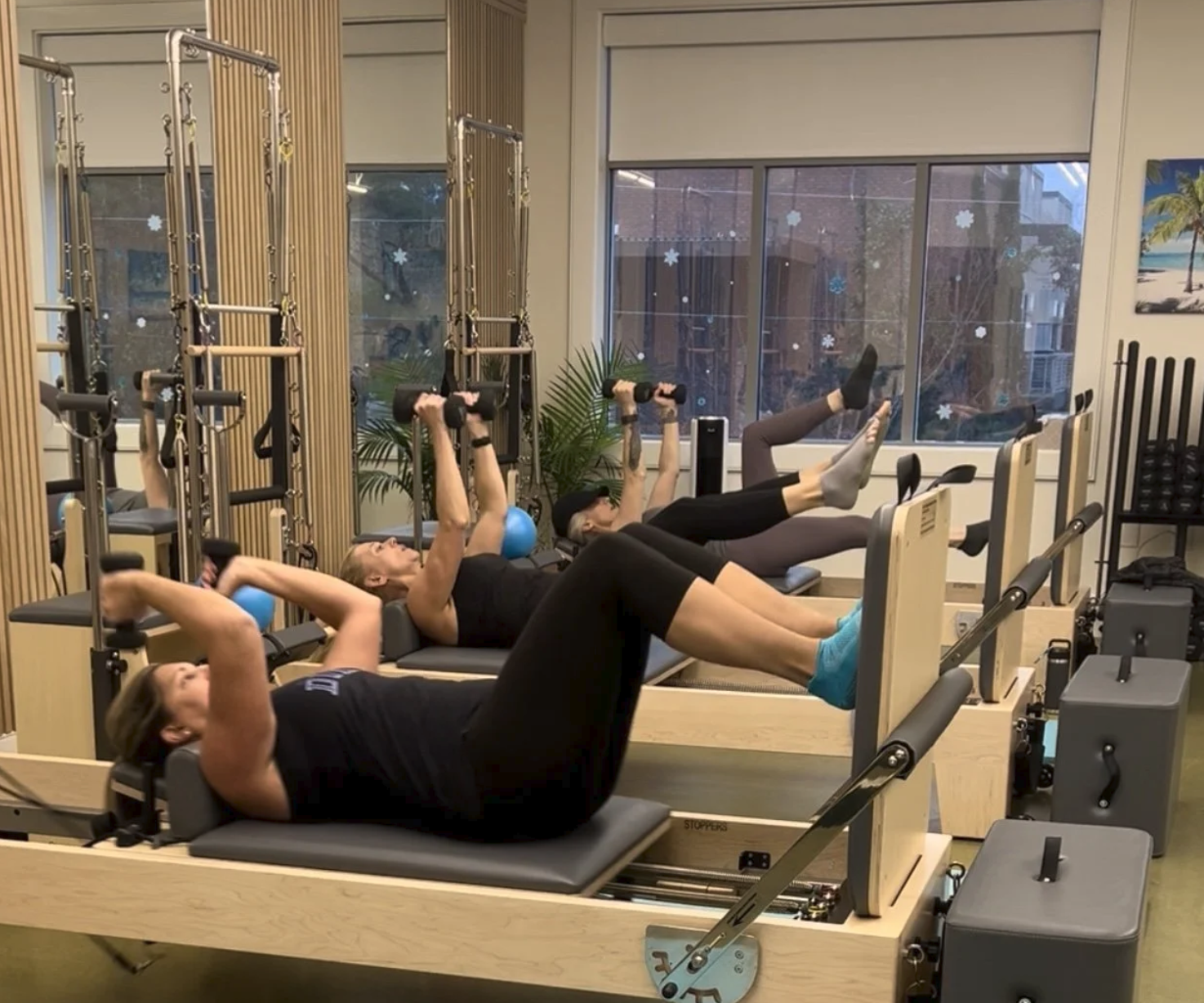 Donna Barber coaching clients at Paradise Pilates