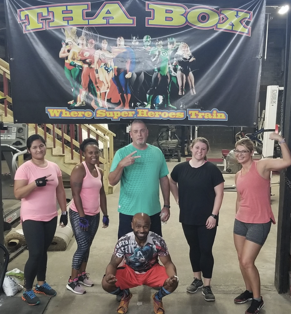David Deberry with ThaBox members in Latta, South Carolina
