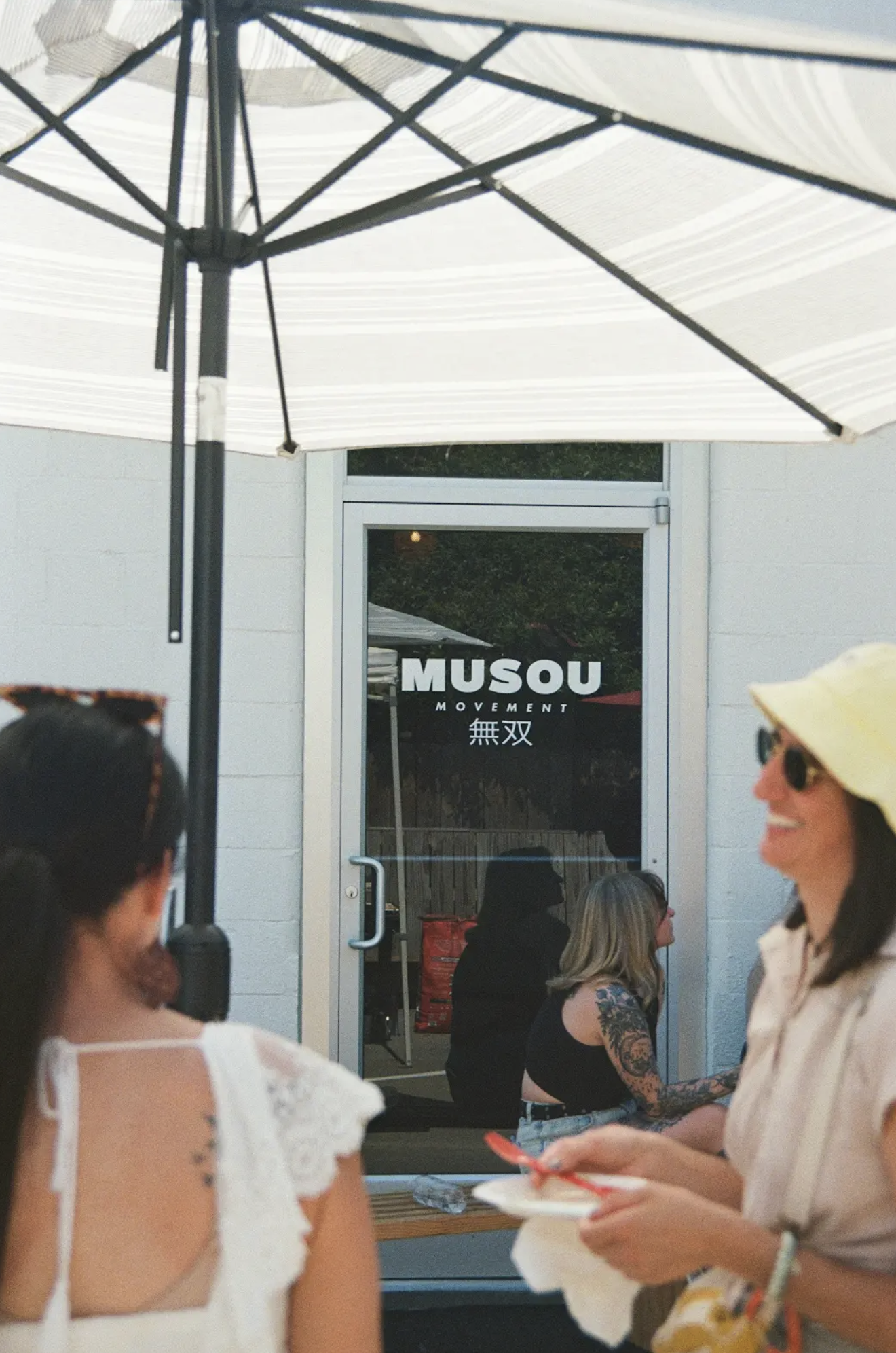Musou Movement entrance and community gathering space in Greenville South Carolina