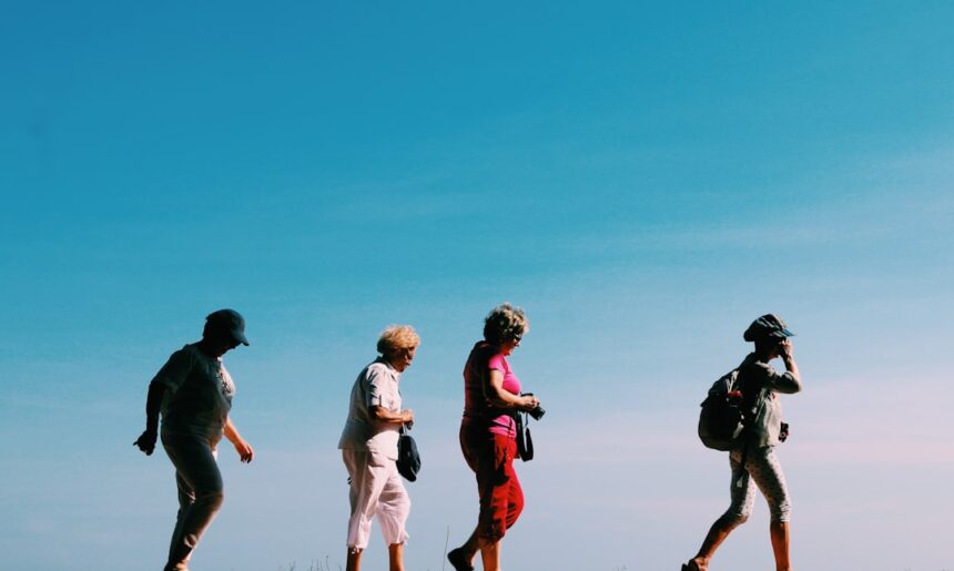 Older adults walking outdoors during leisure-time physical activity