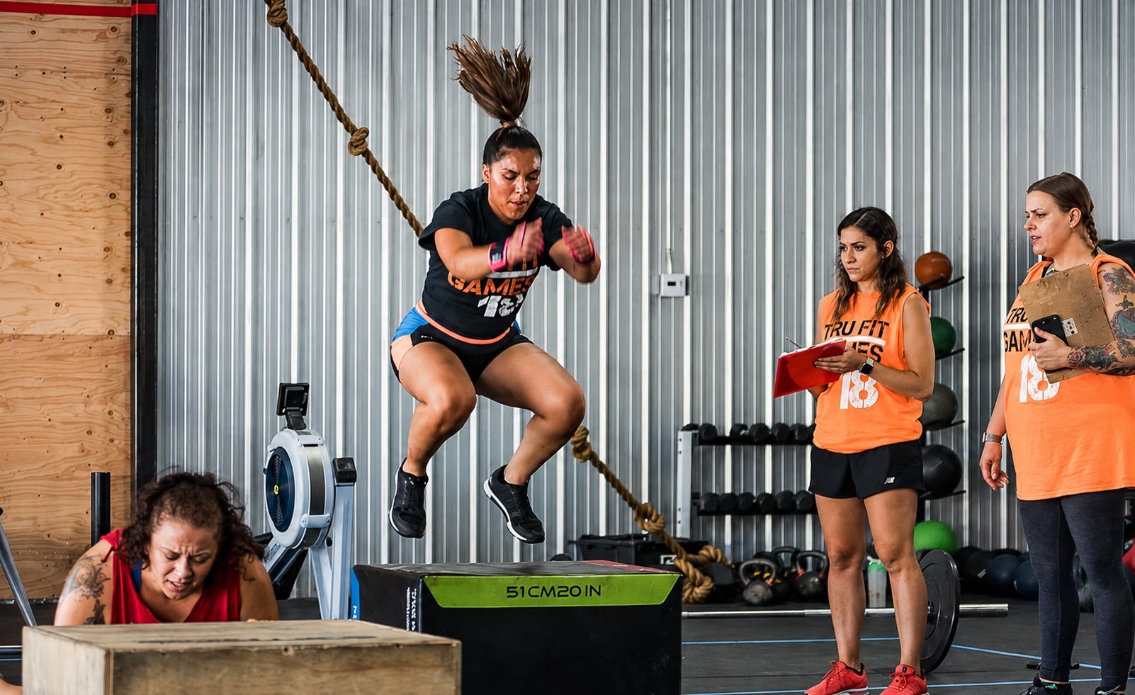 Group training session at Tru Fit Bootcamp in Van Nuys, California