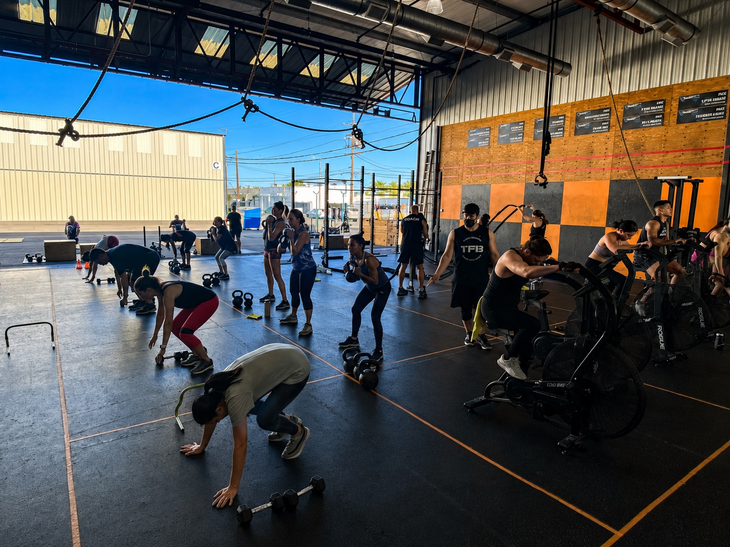 Training floor at Tru Fit Bootcamp in Van Nuys, California
