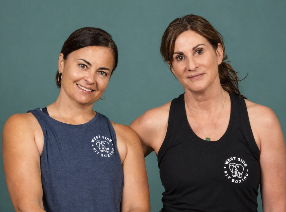 Sally Larter and Deana Rabiah of Westside Fitboxing in Santa Cruz, California