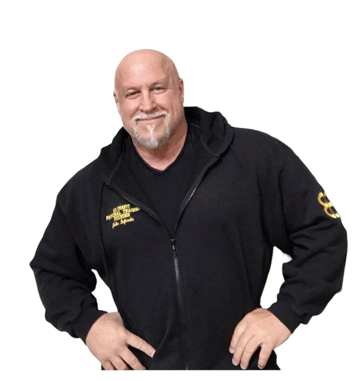 John DeFendis, founder and director of Ultra Fit, beside a staircase