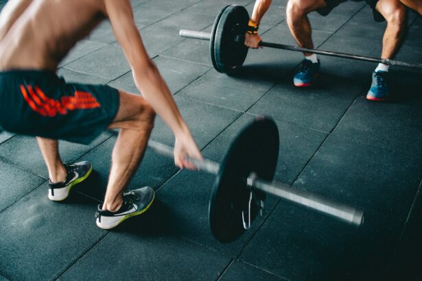 Resistance training muscle hypertrophy study with an athlete lifting a barbell
