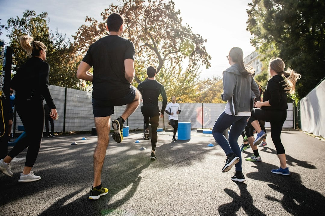 Runner on a road during a moderate-intensity session of the kind linked to lower uric acid levels