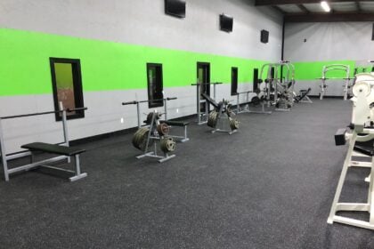 Free weight area at Stars Sports and Fitness in Pageland, South Carolina