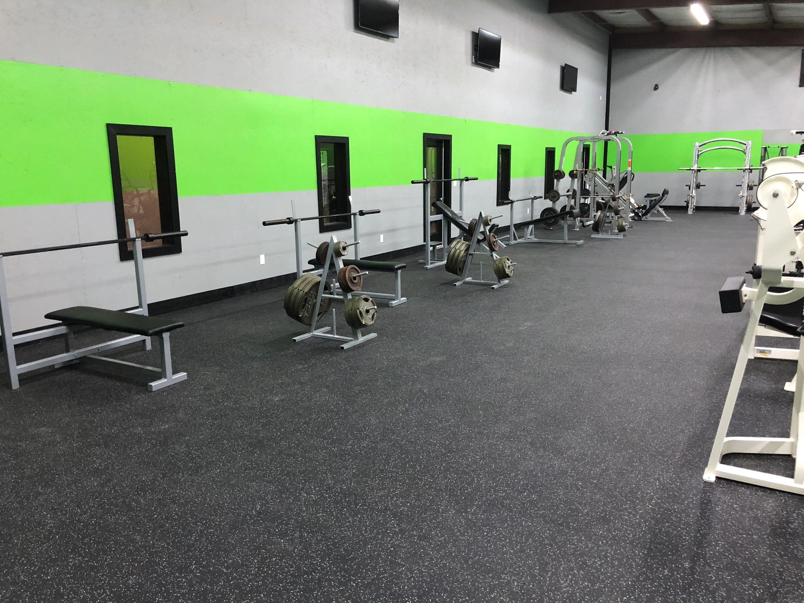 Free-weight training area at Stars Sports and Fitness in Pageland