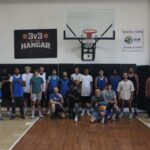 Group of basketball players at The Hangar three-on-three event in San Diego California