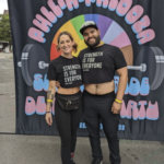 Devon Walker and Rena of Uplift Fitness in Seattle wearing Strength Is For Everyone shirts
