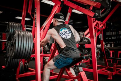 Athlete lifting in a gym, the training context for the yeast protein recovery trial