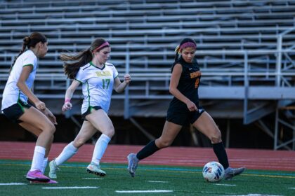 Teenage soccer players on a field, illustrating cardiovascular health among US high school students