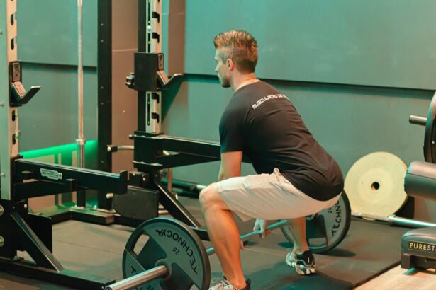 A lifter squatting in a gym, the squat training that elite powerlifters build their totals on