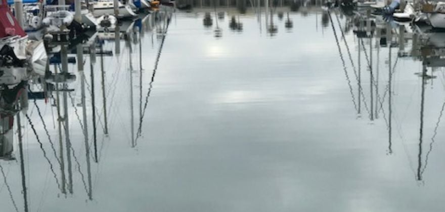 Boats along the Channel Islands Harbor near the Pilates Influence studio in Oxnard California
