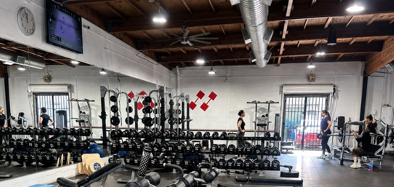 Strength and functional training equipment at Transform Fitness in Los Angeles